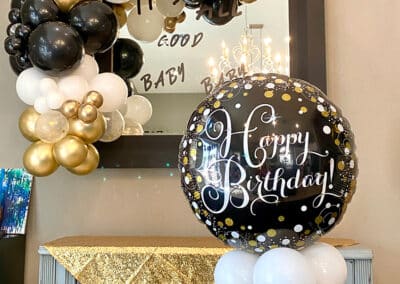 Black and Gold Balloon Display - Picture Perfect Party Decor